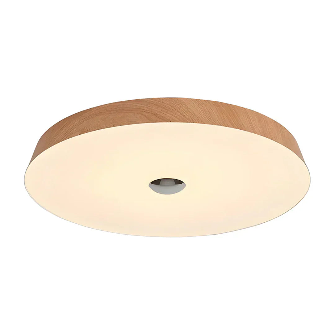 Evon Natural Wood Grain Round LED Ceiling Light