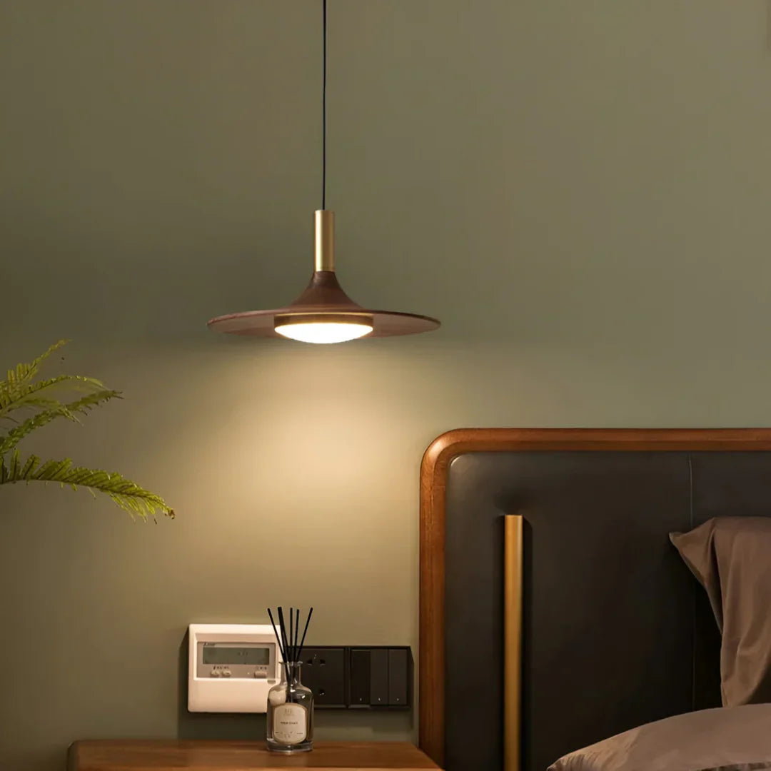 Zelus Pendant lamp in walnut design