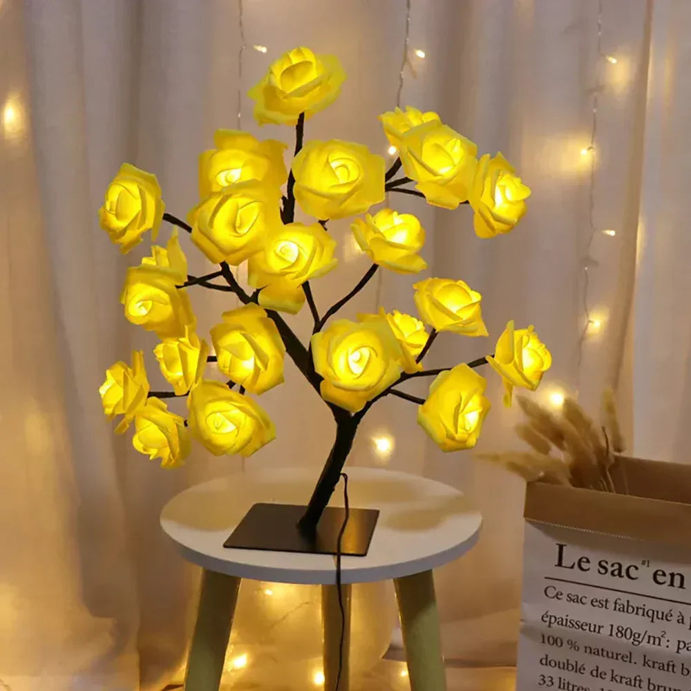 The Twinkling Tree Charming Rose Tree by Casa Solaro™