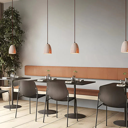 Nerina Retro Travertine Pendant Lamp