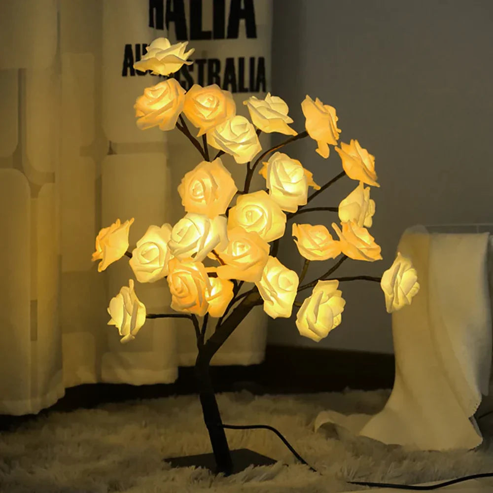 The Twinkling Tree Charming Rose Tree by Casa Solaro™