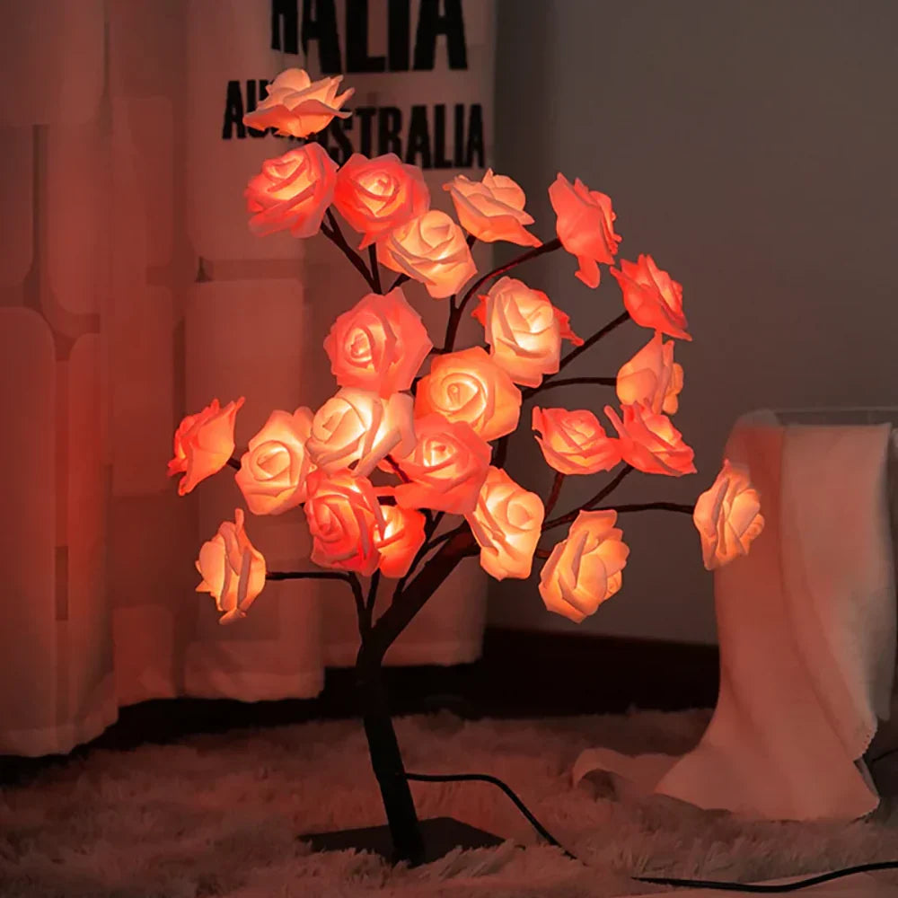 The Twinkling Tree Charming Rose Tree by Casa Solaro™