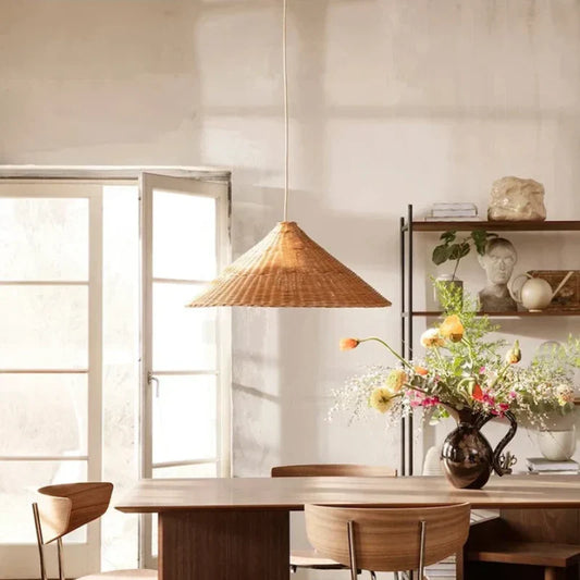 Aurethia Scandinavian LED Pendant Lamp Made of Bamboo