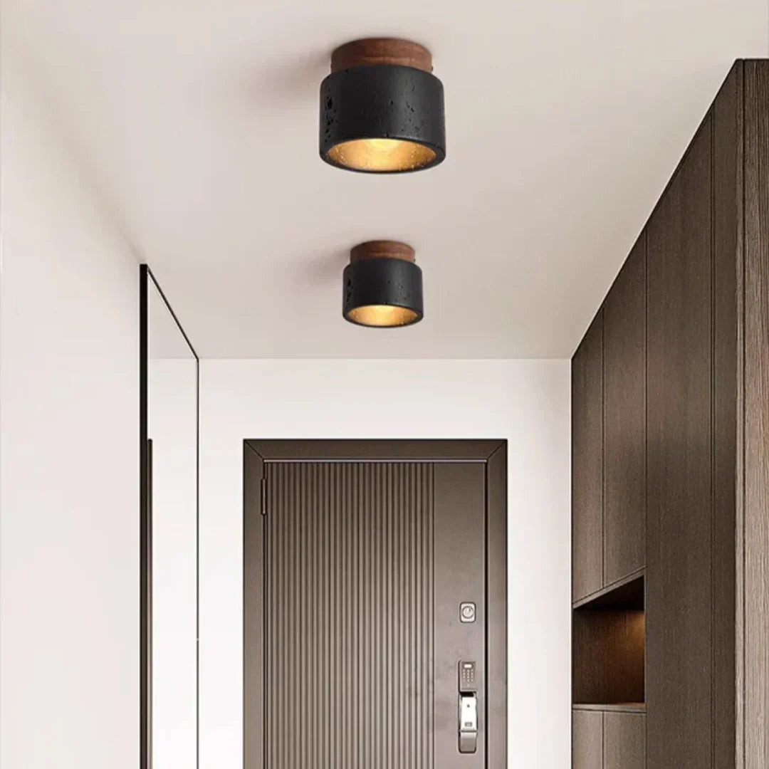Proteus Ceiling lamp with stone look