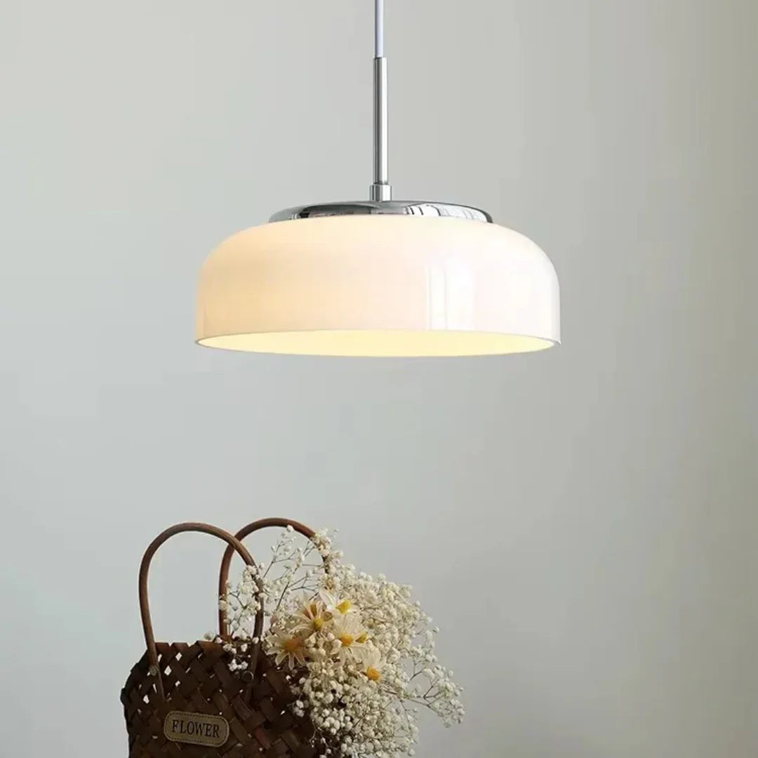 Grava Pendant Lamp Chrome White