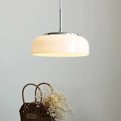 Grava Pendant Lamp Chrome White