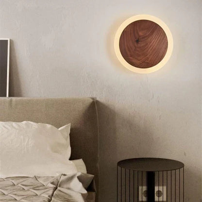 Nalo Scandinavian Wooden LED Wall Lamp