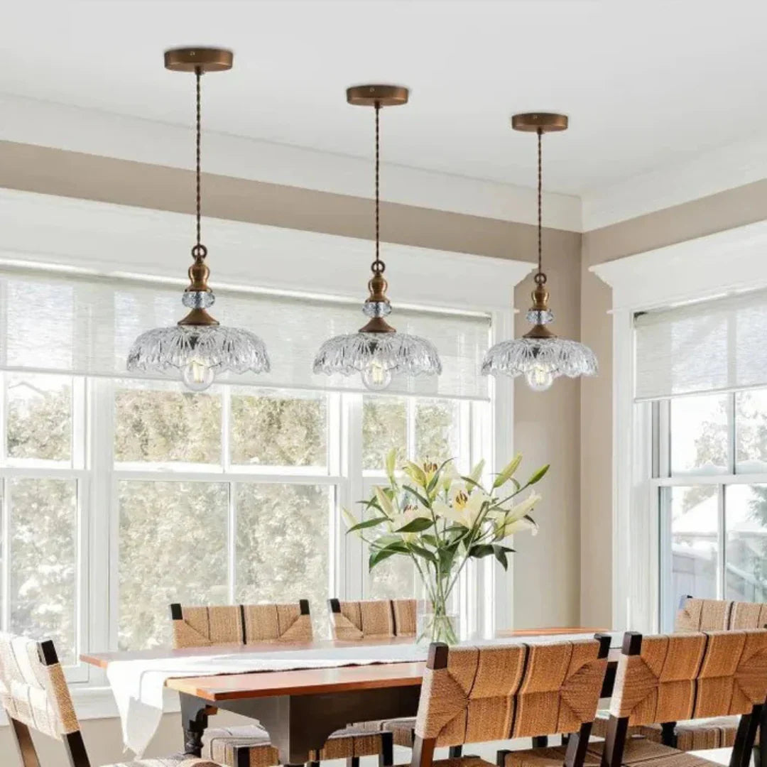 Aelius Stylish Retro Glass Pendant Lamp