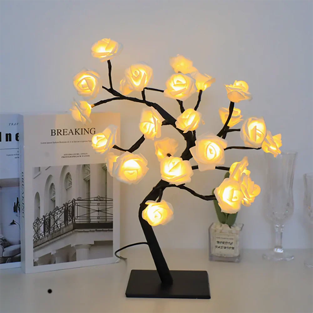 The Twinkling Tree Charming Rose Tree by Casa Solaro™
