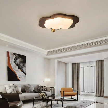 Celestra Retro Wooden LED Ceiling Lamp