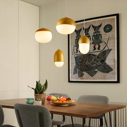 Teson Walnut Art Pendant Lamp