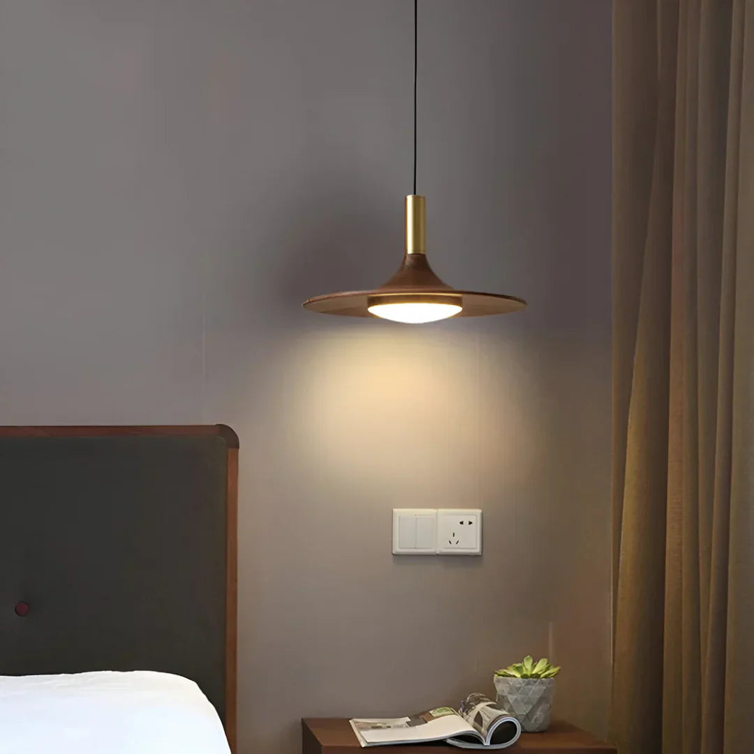 Zelus Pendant lamp in walnut design