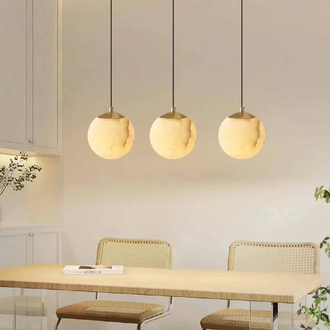 Fortuna Alabaster Ball Pendant Lamp
