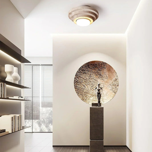 Solara Natural Stone LED Ceiling Lamp