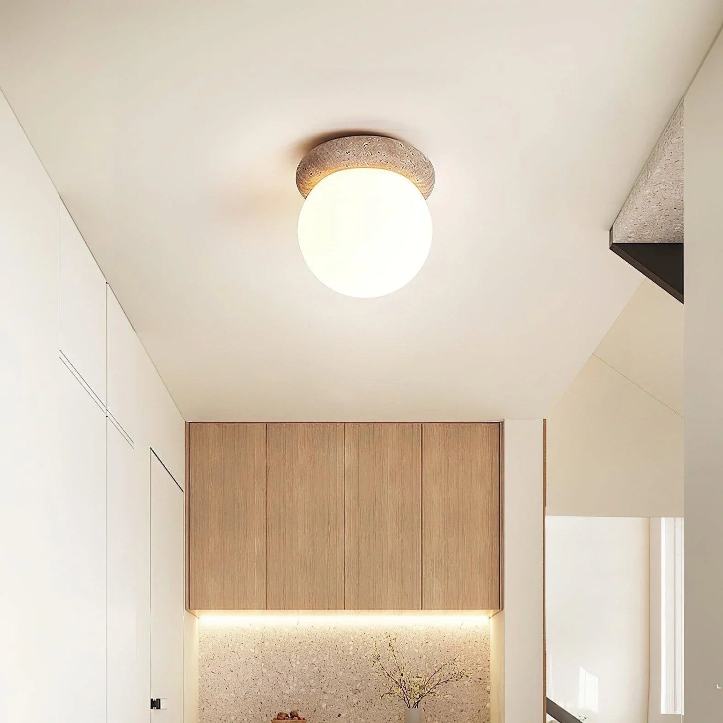 Serica Travertine LED Ceiling Lamp