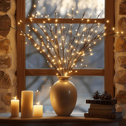 Twinkling Tree Willow Vine by Casa Solaro™
