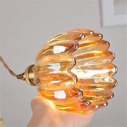 Thessa Elegant Glass Pendant Lamp in Flower Shape
