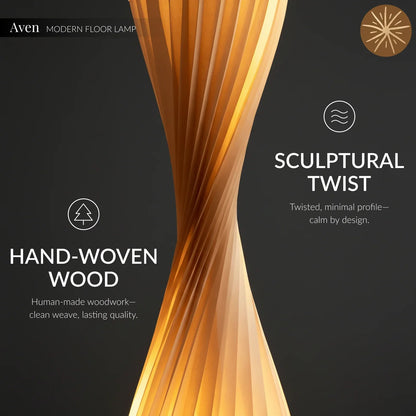 Aven Wabi-Sabi Wooden Floor Lamp