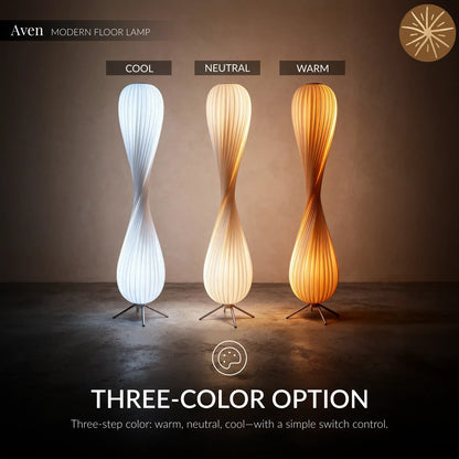 Aven Wabi-Sabi Wooden Floor Lamp