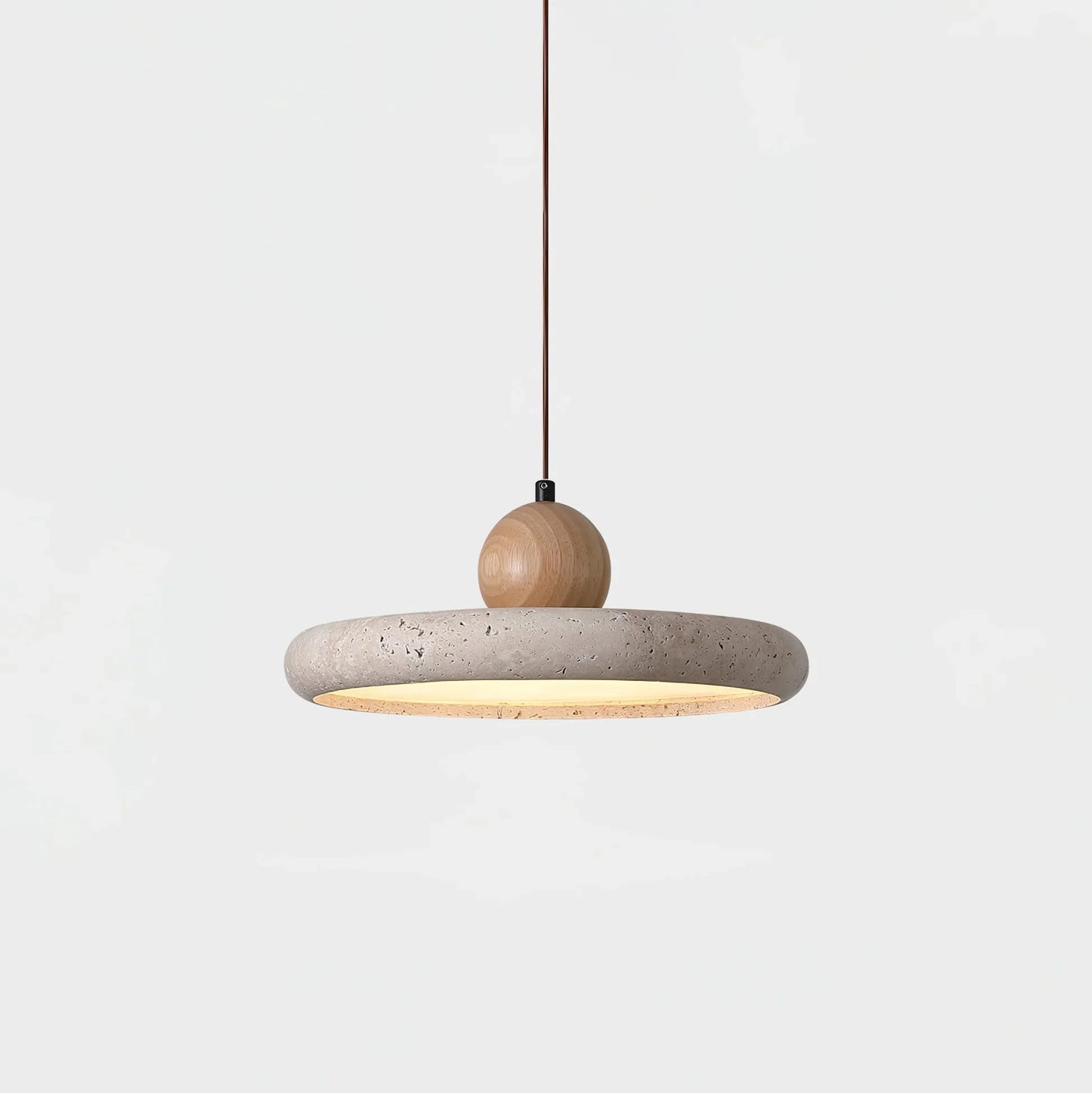 Arcana Travertine Wooden Pendant Lamp