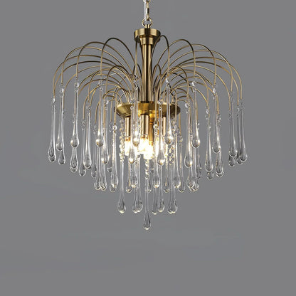 Phoena Crystal Glass Brass Chandelier