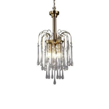 Phoena Crystal Glass Brass Chandelier