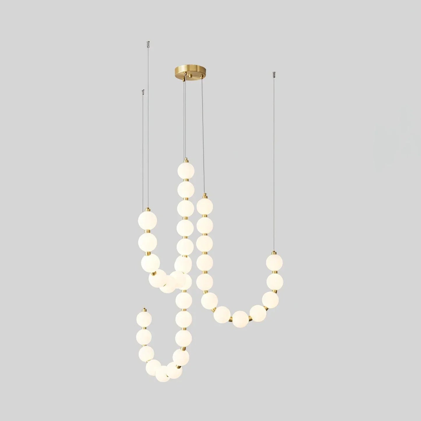 Tessara Brass Acrylic Chandelier
