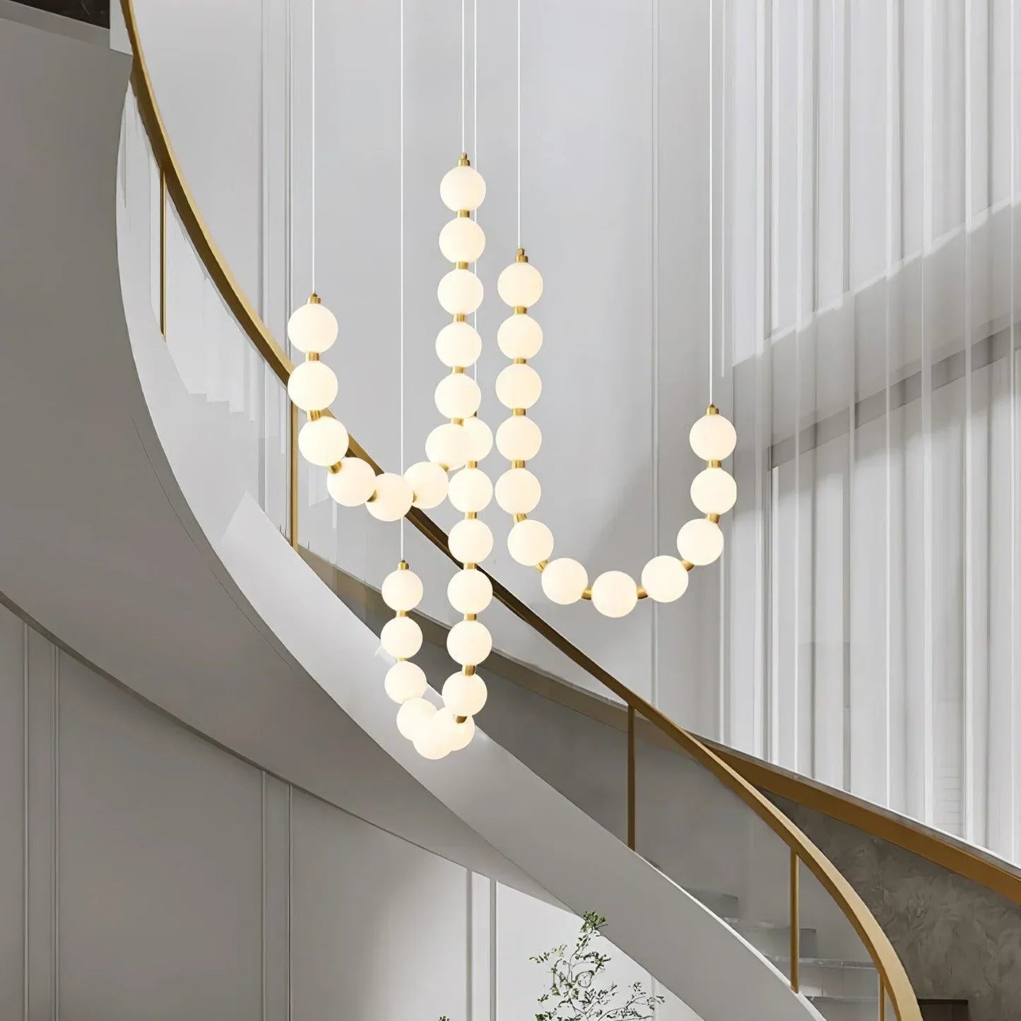 Tessara Brass Acrylic Chandelier
