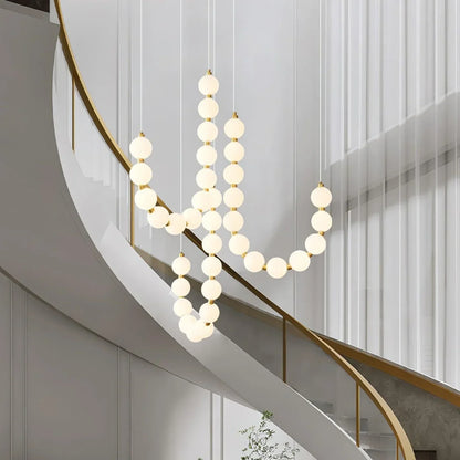 Tessara Brass Acrylic Chandelier