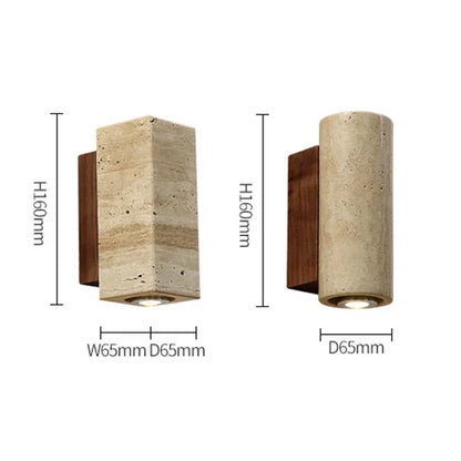 Vionelle Modern Natural LED Wall Lamp in Travertine