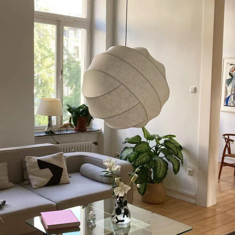 Calythea Wabi Sabi Silk Ball LED Pendant Lamp