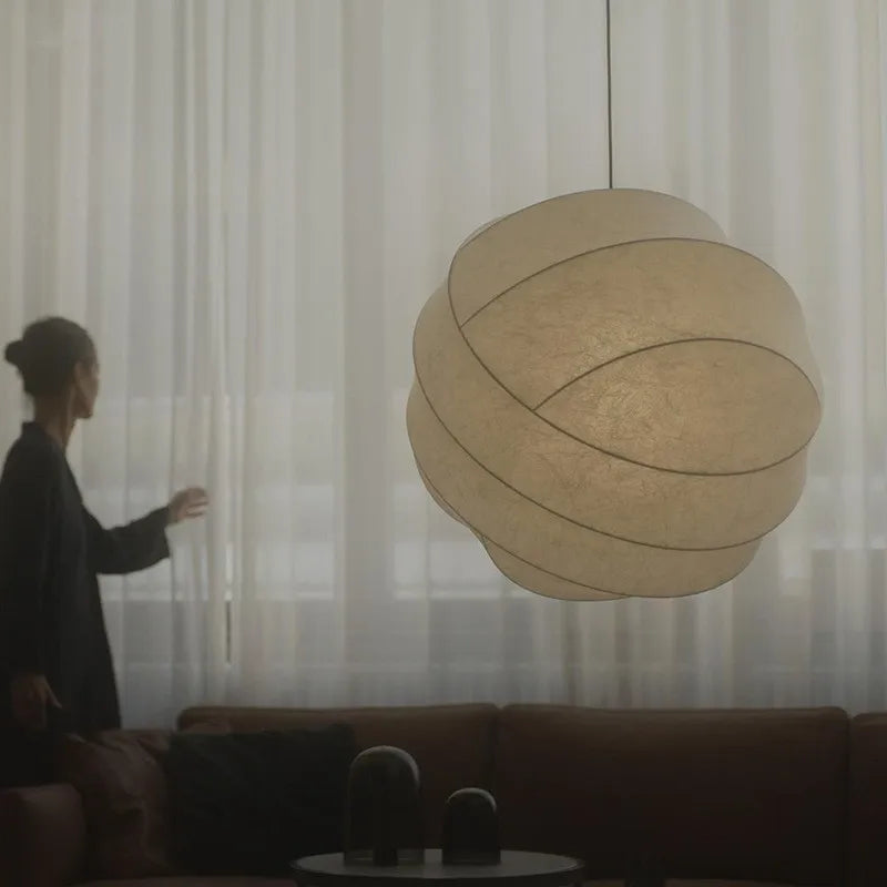 Calythea Wabi Sabi Silk Ball LED Pendant Lamp