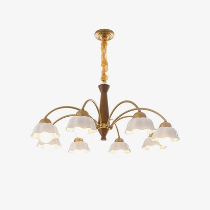 Noctia Mid-Century Copper Ceramic Chandelier