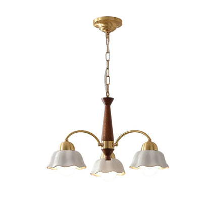 Noctia Mid-Century Copper Ceramic Chandelier