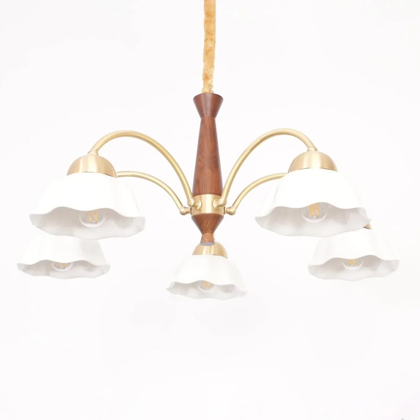 Noctia Mid-Century Copper Ceramic Chandelier