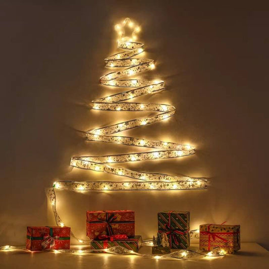Twinkling Tree Christmas Ribbon by Casa Solaro™