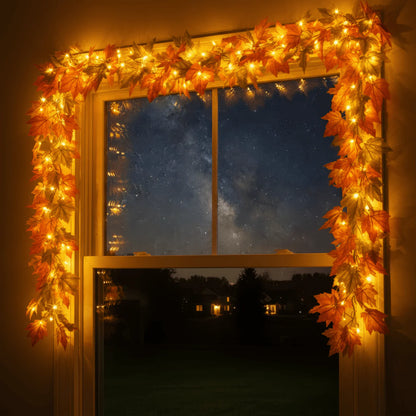 Twinkling Tree Autumn Garland by Casa Solaro™