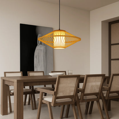 Amethyst Japanese Bamboo Pendant Lamp