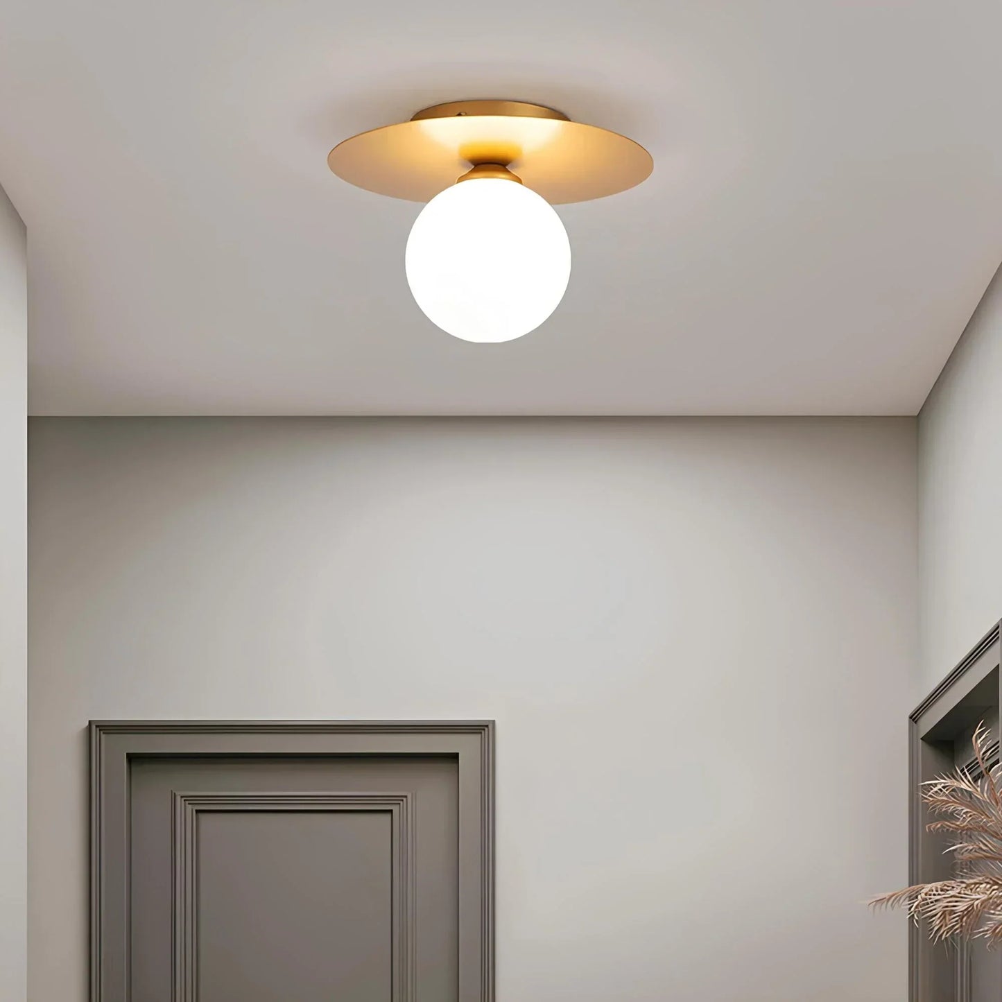 Alura Gold LED Ceiling Lamp with Timeless Spherical Design