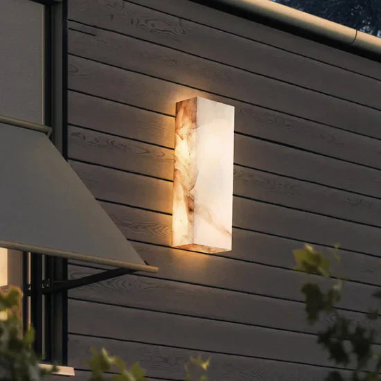 Evania - Modern Marble LED Outdoor Wall Lamp